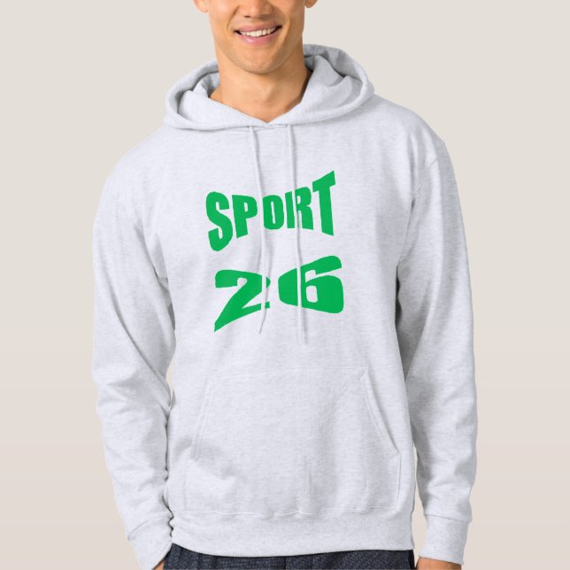 Men's Pullover Hoodie ash  SPORT  26 (Devant)