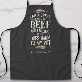 Mens Quote Funny Modern GRILLEN Beef Schürze