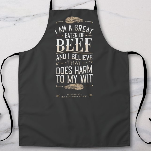 Mens Quote Funny Modern GRILLEN Beef Schürze (Von Creator hochgeladen)