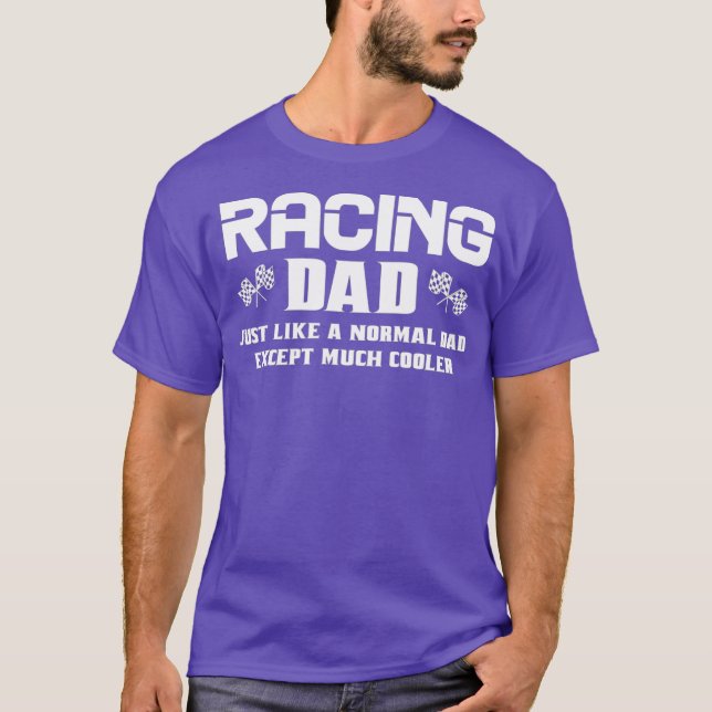 Mens Racing Vater Dirt Track Racing Racing T-Shirt (Vorderseite)