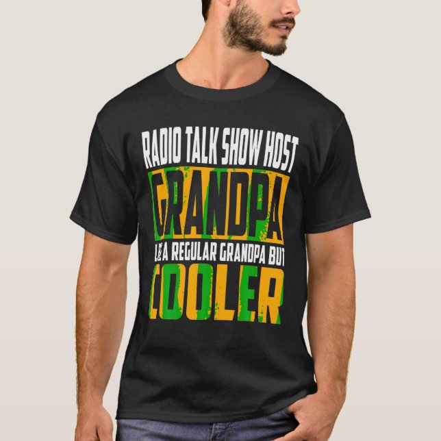 Mens Radio Talk Show Host Opa Wie ein Opa b T-Shirt (Vorderseite)