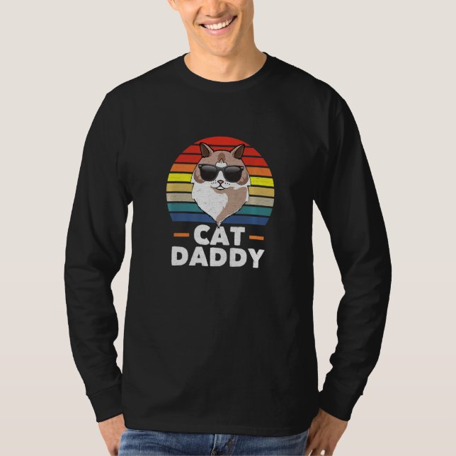 Mens Ragdoll Cat Daddy Cat Vater T-Shirt (Vorderseite)