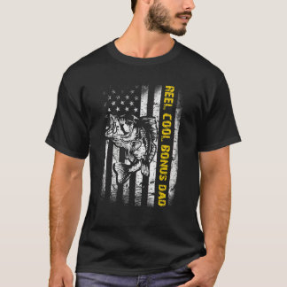 Mens Reel Cool Bonus Vater Fischen Vintag 1 T-Shirt
