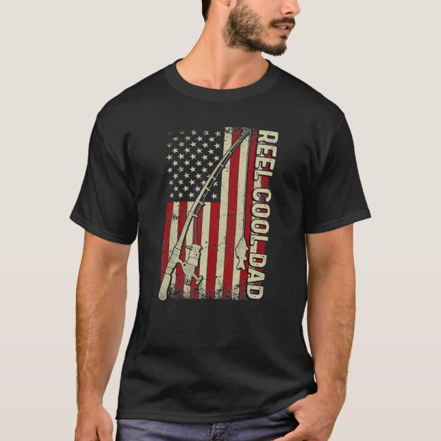 Mens Reel Cool Dad Fishing Pun for Fishing Dad Fis T-Shirt (Vorderseite)