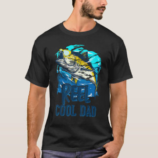 Mens Reel Cool Dad Fishing Sunglasses Father's Da T-Shirt