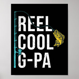 Mens Reel Cool G-PA Fishing Shirt Funny Opa Frisch Poster