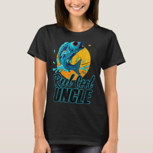 Mens Reel Cool Onkel Angelsunglasen Vater T-Shirt