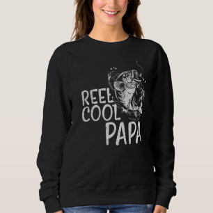 Mens Reel Cool Papa Vater Angeln Vatertag Gran Sweatshirt