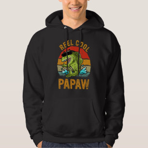 Mens Reel Cool Papaw Fisherman Vinatge Daddy Fathe Hoodie