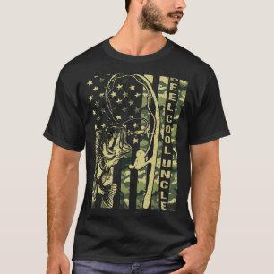Mens Reel Cool Uncle Camouflage American Flag Flag T-Shirt