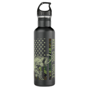Mens Reel Cool Uncle Camouflage American Flag Funn Edelstahlflasche