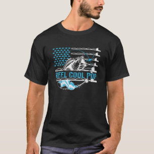 Mens Reel Cooler Pop Fischen Vatertag Fischer Fisc T-Shirt