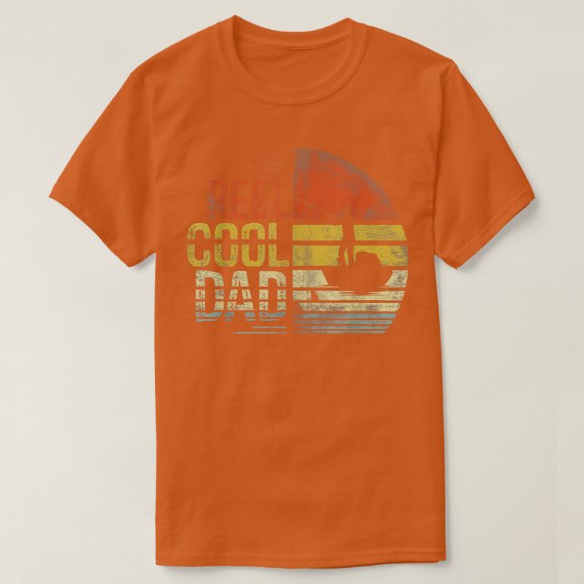 Mens Reel Cooler Vater Fisherman Daddy Fathers Day T-Shirt (Design vorne)