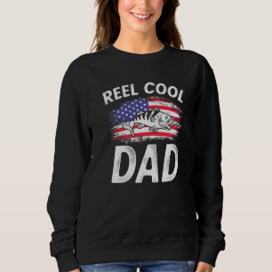 Mens Reel Cooler Vater Fishing Fats Fath Day Ameri Sweatshirt