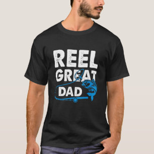 Mens Reel Great Vater Fishing Vaters Day T-Shirt