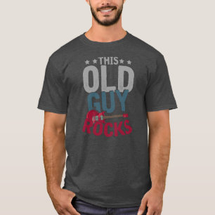 Mens Remüde Gitarrist Rock Music Gitarrist Player T-Shirt