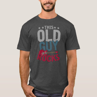 Mens Remüde Gitarrist Rock Music Gitarrist Player T-Shirt