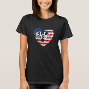 Mens Retro 4. Juli Patriotic Bowling Vater Usa F T-Shirt
