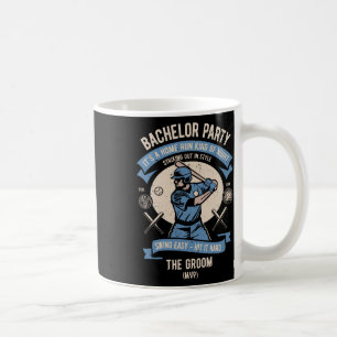 Mens Retro Bachelor Party Baseball Kaffeetasse