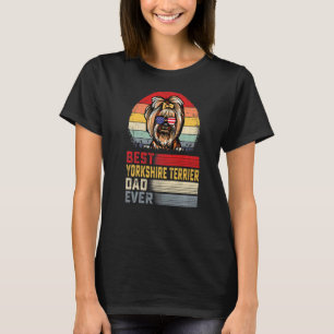 Mens Retro Best Yorkshire Terrier Vater Ever Fathe T-Shirt