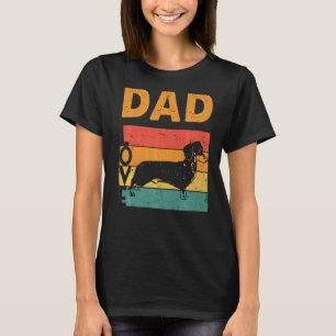 Mens Retro Dackel Vater Dackel Daddy Dackel Eigent T-Shirt