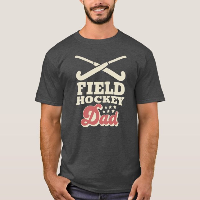 Mens Retro Field Hockey Dad  T-Shirt (Vorderseite)