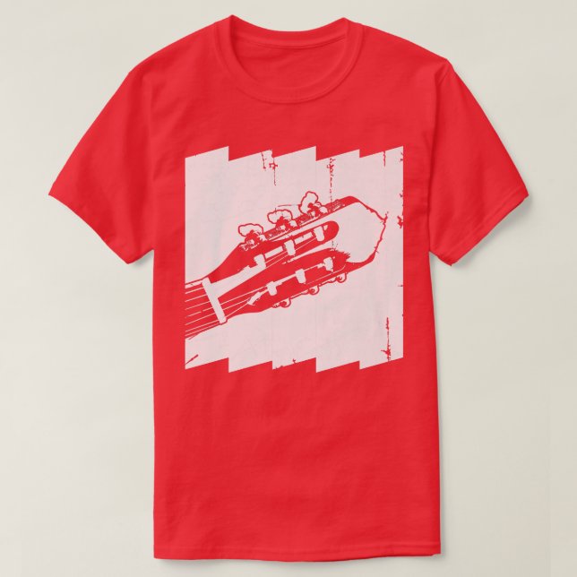 Mens Retro Guitar Acoustic Guitar Player818 T-Shirt (Design vorne)