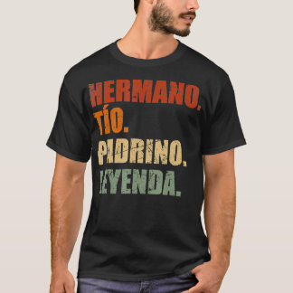Mens Retro Hermano to Padrino Leyenda Regalo Bapti T-Shirt
