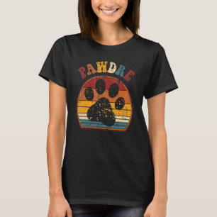 Mens Retro Hund Vater Katze Vater Pawdre Pet Papa T-Shirt