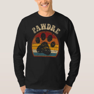 Mens Retro Hund Vater Katze Vater Pawdre Pet Papa T-Shirt
