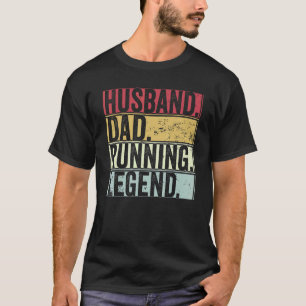 Mens Retro Husband Vater läuft Legende für Vater T-Shirt