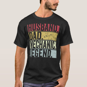 Mens Retro Husband Vater Mechanische Legende für F T-Shirt