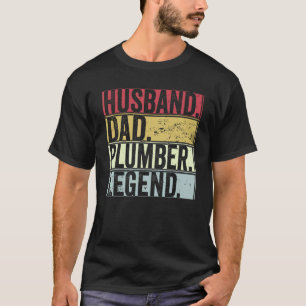 Mens Retro Husband Vater Plumber Legende für Vater T-Shirt