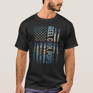 Mens Retro Patriotic Rollen Coole Pop für Best Dad T-Shirt