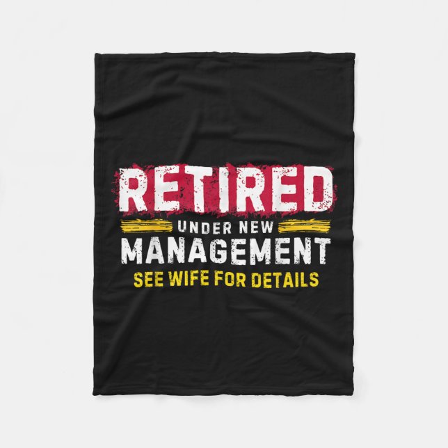 Men's Retro Retired Under New Management See Wife  Fleecedecke (Vorderseite)
