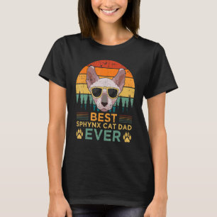 Mens Retro-Stil Bester Sphynx-Katzendaddy Aller Ze T-Shirt