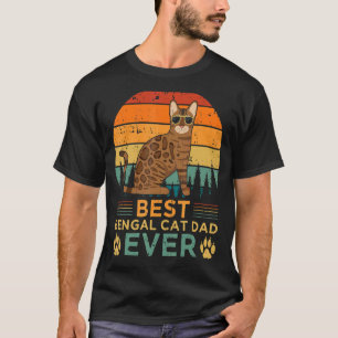 Mens Retro Style Best Bengalisch Cat Vater je Vate T-Shirt