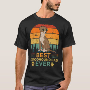 Mens Retro Style Best Bloodhound Vater je Vater T-Shirt