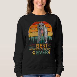 Mens Retro Style Best Irish Wolfhound Vater je Fet Sweatshirt
