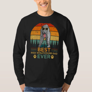 Mens Retro Style Best Irish Wolfhound Vater je Fet T-Shirt