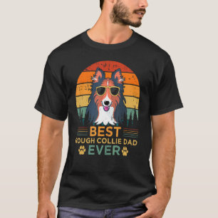 Mens Retro Style Best Rough Collie Vater je Vater T-Shirt
