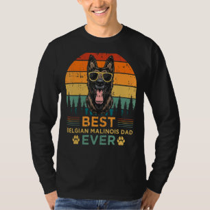 Mens Retro Style Beste belgische Malinois Vater je T-Shirt