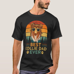 Mens Retro Style Bester Collie Vater je Vatertag T-Shirt