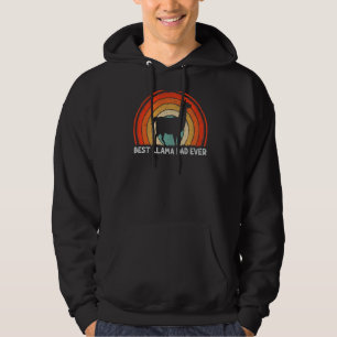 Mens Retro Style Vintag Best Llama Vater je Faver Hoodie