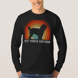 Mens Retro Style Vintag Best Yorkie Vater jemals F T-Shirt