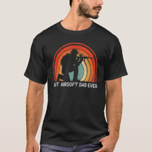 Mens Retro Style Vintag Bester Airsoft Vater je fe T-Shirt