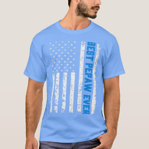 Mens Retro US Best Pepaw Ever 4th Of July Father's T-Shirt
