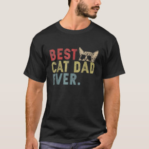 Mens Retro Vintag Best Cat Vater je Katze Daddy Fe T-Shirt