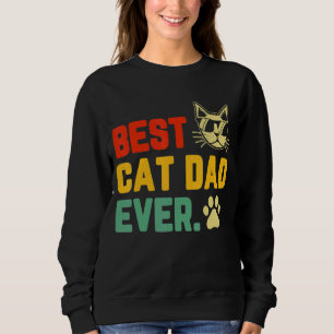 Mens Retro Vintag Beste Katze Vater je Katze Daddy Sweatshirt