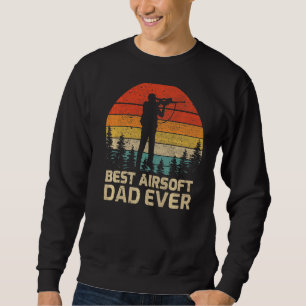 Mens Retro Vintag Bester Airsoft Vater je Vater Sweatshirt